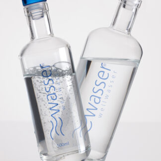 Wellwasser Glasflasche, 0,5 Liter